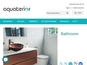 aquaterior.com homepage screenshot
