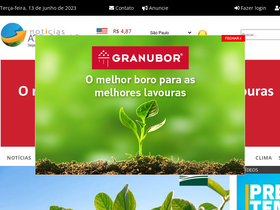 'noticiasagricolas.com.br' screenshot