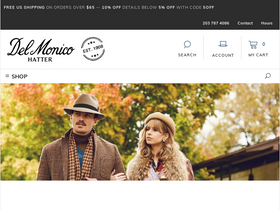 'delmonicohatter.com' screenshot