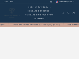 kalioequestrian.com homepage screenshot