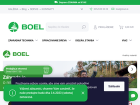 'boel.sk' screenshot