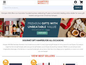 'hamperswithbite.com.au' screenshot