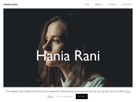'haniarani.com' screenshot