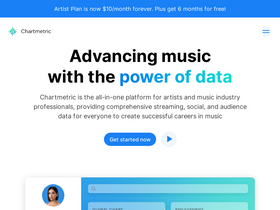 'chartmetric.com' screenshot