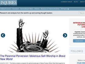 'inquiriesjournal.com' screenshot