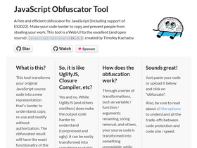 'obfuscator.io' screenshot
