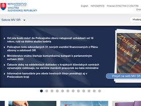 'minv.sk' screenshot