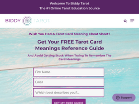 'biddytarot.com' screenshot