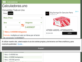 'calculadoras.uno' screenshot