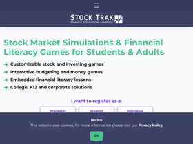 'stocktrak.com' screenshot