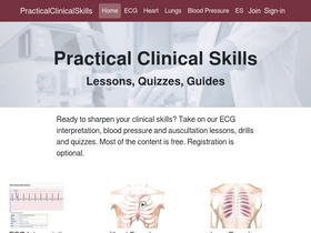 'practicalclinicalskills.com' screenshot