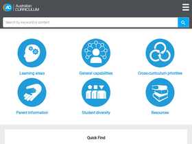 'australiancurriculum.edu.au' screenshot