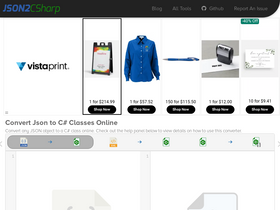 'json2csharp.com' screenshot