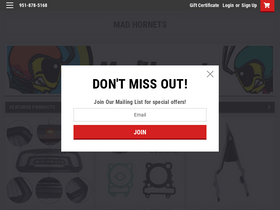 'madhornets.com' screenshot