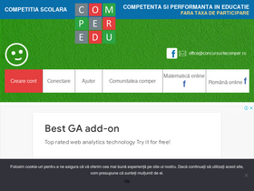 'concursurilecomper.ro' screenshot