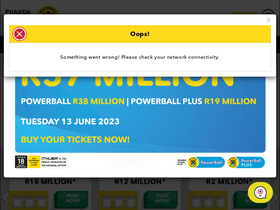 'nationallottery.co.za' screenshot