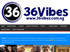 'the36vibes.com' screenshot