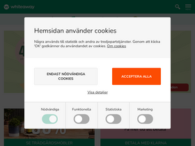 'whiteaway.se' screenshot