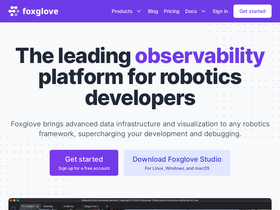 'foxglove.dev' screenshot