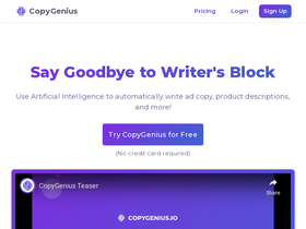 Screenshot of copygenius.io