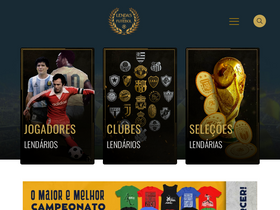 'lendasdofutebol.com' screenshot
