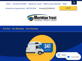 'mymeridiantrust.com' screenshot