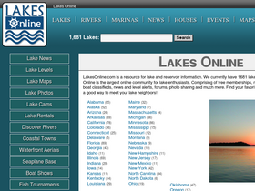 'saylorville.lakesonline.com' screenshot