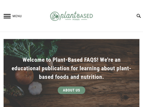 'plantbasedfaqs.com' screenshot