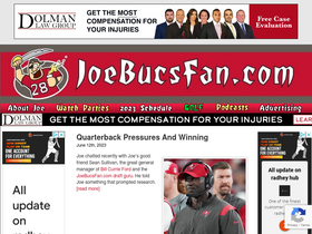 'joebucsfan.com' screenshot