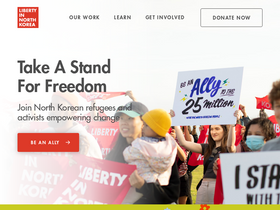 'libertyinnorthkorea.org' screenshot