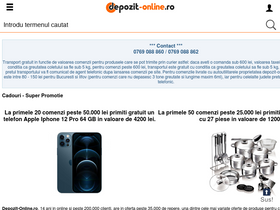 'depozit-online.ro' screenshot