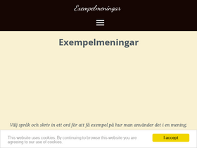 'exempelmeningar.se' screenshot