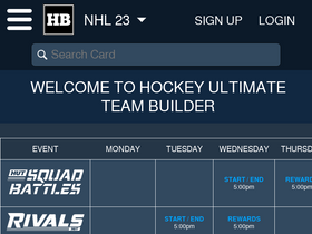 'nhlhutbuilder.com' screenshot