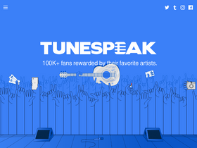 'tunespeak.com' screenshot