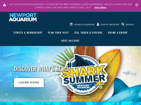 'newportaquarium.com' screenshot