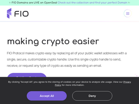 'fioprotocol.io' screenshot