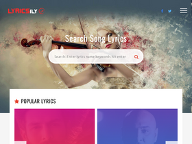 'lyricsily.com' screenshot