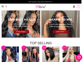 'tinashehair.com' screenshot