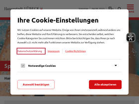 'luebeck.de' screenshot