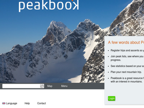 'peakbook.org' screenshot