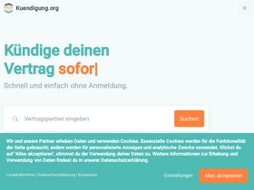 'kuendigung.org' screenshot