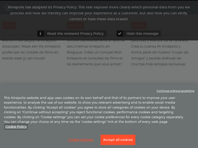 'kinepolis.com' screenshot