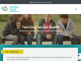 'teachingsexualhealth.ca' screenshot