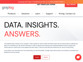'graylog.org' screenshot