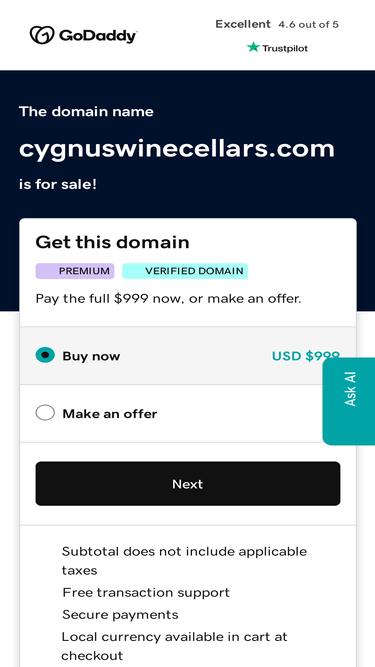 cygnuswinecellars.com