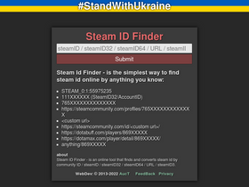 'steamid.xyz' screenshot
