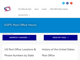 'postofficeshours.com' screenshot