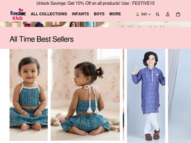 kinderkids.in homepage screenshot