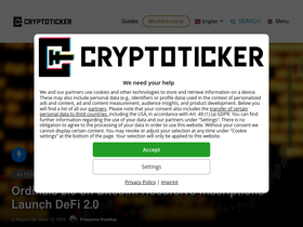 'cryptoticker.io' screenshot