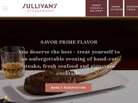 'sullivanssteakhouse.com' screenshot